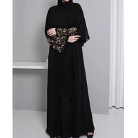 Thobe / Thawb vêtements islamiques modestes de haute qualité longue robe de prière plaine Abaya femmes robe musulmane Hijab à capuche Abaya