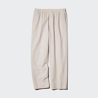 Pantalon décontracté pour homme à rayures verticales, coupe ample, kaki clair, respirant, en lin, idéal pour la plage – Personnalisation OEM