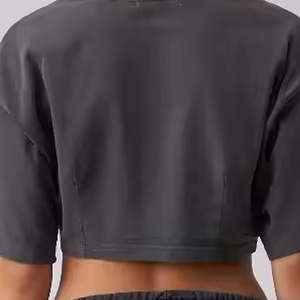 Camisetas recortadas para mujer Camiseta de algodón de alta calidad para uso de moda y fitness - Product Image 6