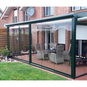 Couverture de terrasse de véranda en aluminium quatre saisons populaire néerlandaise avec cadre en <span class=keywords><strong>acier</strong></span> moulure de toit en triangle cour hôtels villas - Product Image 2