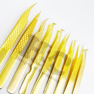 New Arrival Gold Stainless Steel <b>Eyelash</b> <b>Extension</b> Tweezers Custom Packing Logo Low MOQ Sustainable Lash <b>Extension</b> Tool <b>mink</b> - Product Image 4