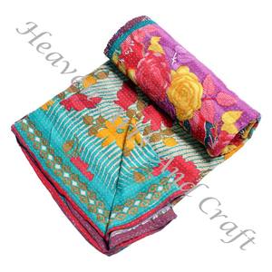 Colcha Kantha Gudari, Colcha Kantha Gudari, Venta al por Mayor, Proveedor de Oro, GD2155, Colcha Kantha Hecha a Mano, Algodón Estampado Indio - Product Image 5