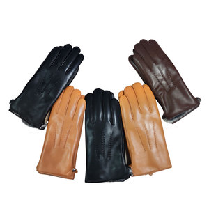 Guantes de cuero cálidos para mujer, guantes de moda para conducción al aire libre, color rojo, accesorios, venta al por mayor - Product Image 2