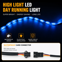 Bande lumineuse LED flexible en forme de larmes d'ange avec clignotants séquentiels RGB, feux de jour DRL et fonction de suivi jaune