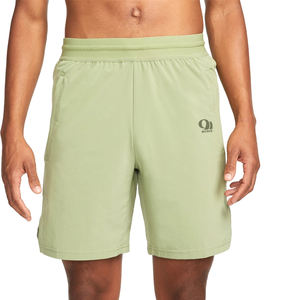 กางเกงขาสั้นออกกำลังกายแบบถักสำหรับผู้ชายเอวยางยืดระบายอากาศได้ดีในฤดูร้อนชุดออกกำลังกายผ้าสแปนเด็กซ์/ โพลีเอสเตอร์ย้อมสีล้วน - Product Image 1