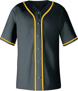 Vente en gros Maillot de baseball et softball réversible personnalisé Chemise à col en V jaune avec service OEM Maillot de teinture pour vêtement souple - Product Image 2