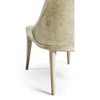 Fauteuils de salle à manger, lot de 2, structure en bois sculpté à la main, chaises d'appoint rembourrées, meubles traditionnels élégants