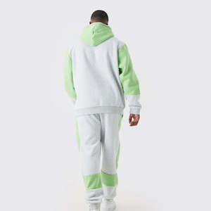 Chándal de Fitness holgado de moda para hombre, traje de entrenamiento y correr de invierno, nuevo estilo, cómodo chándal de bloque de Color para hombre - Product Image 3