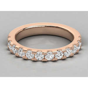 Anillo de Boda Clásico de Oro Sólido de 14K con Diamante Cultivado en Laboratorio para Mujer - Product Image 6