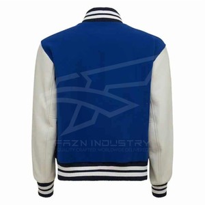 Nouvelle taille personnalisée Logo Letterman veste hommes polaire décontracté Patchwork recadrée Baseball Varsity vestes pour hommes - Product Image 2