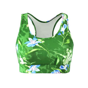 Soutien-gorge de sport sublimé solide grande taille pour femmes, soutien-gorge de sport élégant, soutien moyen, respirant, confortable, adapté à la salle de sport, à l'entraînement et au fitness - Product Image 2