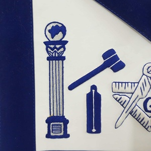 Working Tools Master Mason <b>Apron</b> Masonic Hand Embroidered - Product Image 5