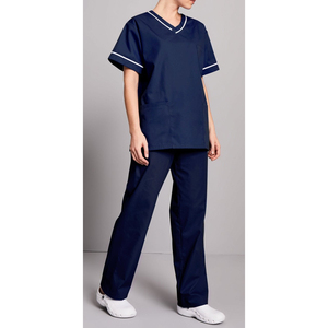 Uniformes Médicos de Mujer, Coloridos, de Manga Corta, Cuello en V, de Spandex y Poliéster, Precio de Fabricante - Product Image 1