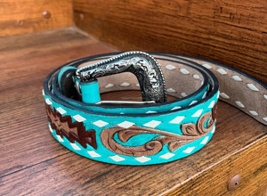 เข็มขัดหนังวัวลายดอกไม้สำหรับผู้หญิงเข็มขัดหนังแท้สไตล์ตะวันตกแบบปรับแต่งได้เข็มขัดหนังวัวลายดอกไม้คุณภาพระดับพรีเมียม - Product Image 5