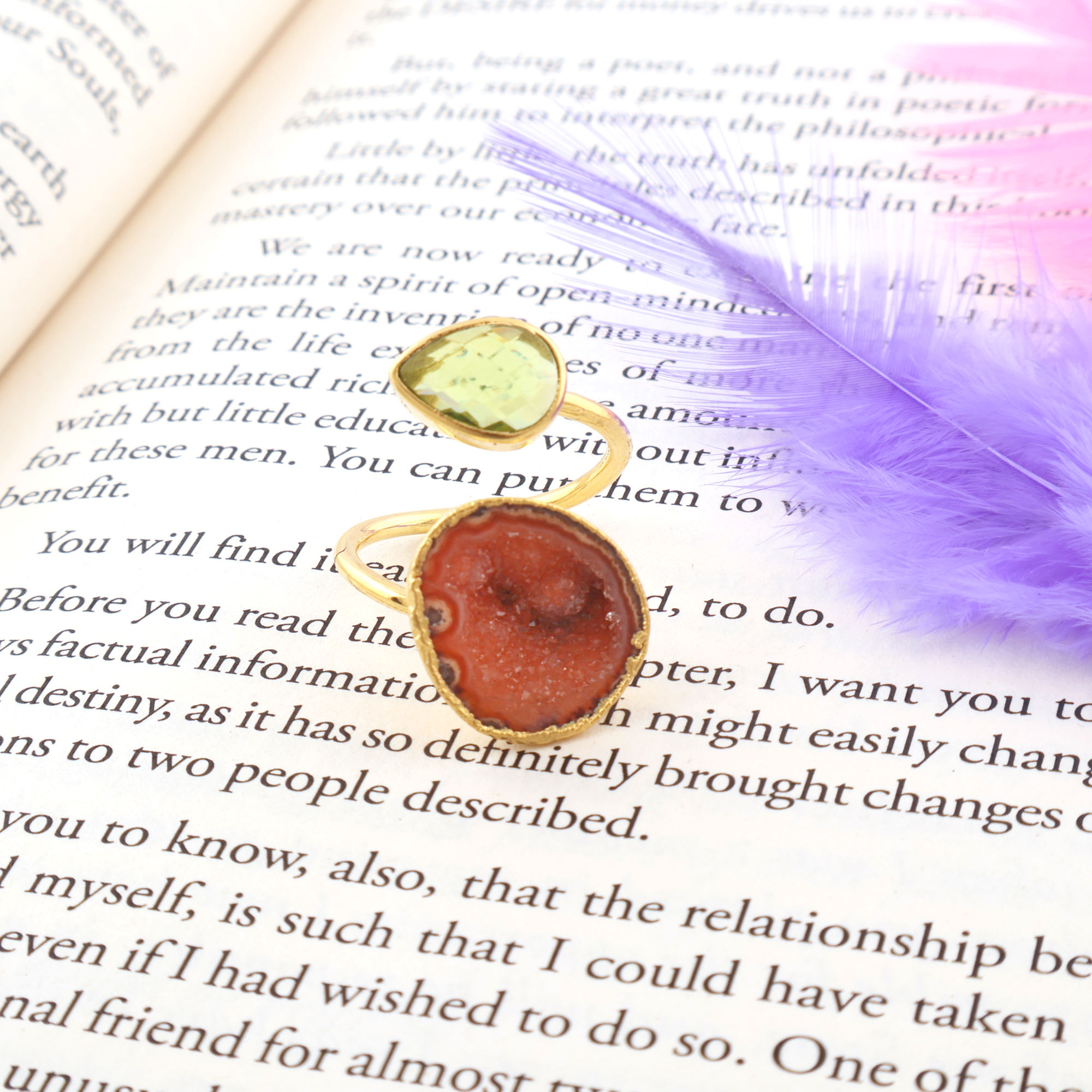 Péridot Vert &amp; Orange