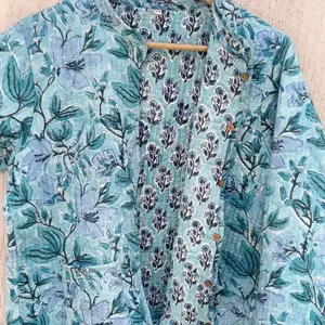 Chaquetas acolchadas florales de algodón, chaqueta vintage de invierno de estilo gitano bohemio, chaqueta kantha Reversible Bohemia para mujeres y niñas - Product Image 5