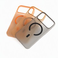 Coque de téléphone PC semi-transparente mate magnétique avec chargement sans fil antichoc style Ins givré pour 14-17 OEM ODM