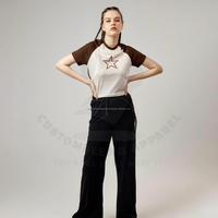 Tops Cortos Formales de Verano 2025, Estilo Vintage, Corte Ajustado, para Mujer, Impresión Personalizada, 100% Algodón, Decoración con Botones y Diamantes, Ecológicos