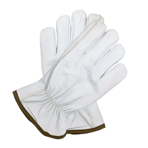Gants de sécurité d'hiver en cuir de chèvre pour l'extérieur, longueur poignet, avec doublure thermique respirante et écologique, à pouce clé, unis - Product Image 3