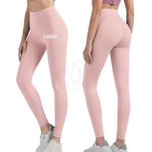 Leggings de yoga vert sauge pour soulever les fesses, taille haute, sans couture, pantalon de sport pour femmes, contrôle du ventre, collants de sport, logo de marque personnalisé - Product Image 4