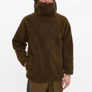 Sudadera CON CAPUCHA DE Sherpa para hombre con logotipo personalizado, jersey de lana holgado liso y acogedor de invierno cálido informal con cuello con capucha - Product Image 2