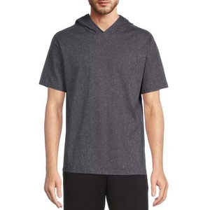 Camiseta con Capucha para Hombre, Corte Regular, Color Sólido, Tejido de Poliéster, Informal, para Verano - Product Image 1