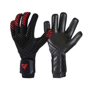 Gants de gardien de but en cuir, dernier design 2025, avec sangle de poignet réglable antidérapante, respirants, couleurs et logo personnalisés, faible MOQ pour hommes - Product Image 1