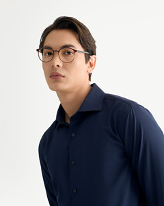 Chemise Homme Décontractée Solide Col Rabattu Bouton Unique en Tissu de Bambou Tricoté Manches Longues Respirante pour Automne Routine Vietnam - Product Image 3