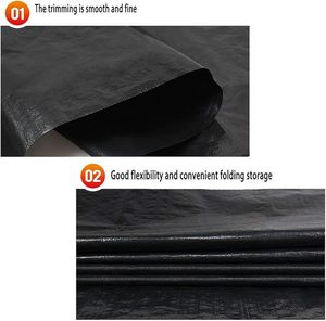 ผ้าใบกันน้ำสีดำสำหรับงานหนักใช้กลางแจ้งความแข็งแรงสูง - Product Image 2