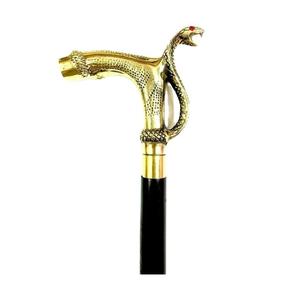 ก้าวออกไปในสไตล์ที่ไร้กาลเวลาด้วยไม้เท้าเดินดีไซน์วินเทจที่สวยงามและมีงูทองเหลือง - Product Image 1