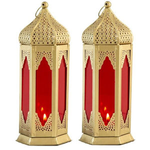 Lanterne suspendue en fer et métal au design moderne avec bougeoir à bougie pour la décoration intérieure et les occasions spéciales au prix d'usine - Product Image 3