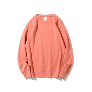 Unisex <b>Pink</b> Crewneck Sweatshirt 100% Cotton Regular Fit Knitted Casual Pullover Solid Color Long Sleeve Autumn Wear - Product Image 6