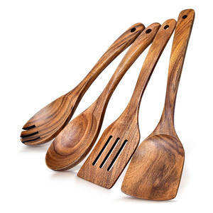 Wood spatula <b>set</b> for <b>non</b> <b>stick</b> <b>cookware</b> ecofriendly wooden spatulas multi-functional cooking utensils - Product Image 5