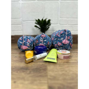 Quilted Bohemian for Toiletry & <b>Makeup</b> Bag with Tassel Pattern Zipper Closure Foldable Feature Block Print <b>Case</b> for <b>Makeup</b> - Product Image 3