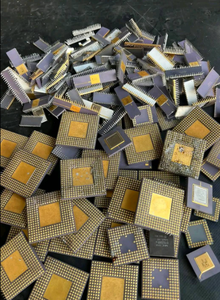เศษซากโปรเซสเซอร์เซรามิก CPU พร้อมขาเสียบทอง (เศษซาก CPU 486 และ 386 ขาเสียบทอง อุปกรณ์เสริมโปรเซสเซอร์เซรามิก) - Product Image 4