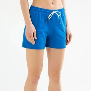 Shorts rayés slim respirants à séchage rapide, taille élastique 100 % coton, streetwear sportif pour femmes, couleurs personnalisées, vente en gros - Product Image 2