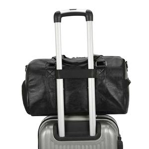 Sac fourre-tout unisexe en cuir véritable, personnalisable, résistant à l'eau, avec fermeture éclair, idéal pour le sport, la gym et les voyages – Vente en gros - Product Image 3