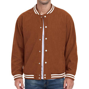 Veste universitaire décontractée pour homme OEM, logo brodé personnalisé, vêtements en toile vintage d'hiver, respirant, design grande taille - Product Image 1