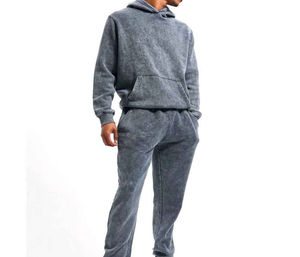 Ensemble de survêtement décontracté unisexe respirant à capuche délavé à l'acide pour homme, qualité supérieure, style tendance, collection 2026, meilleure qualité, vente chaude - Product Image 3