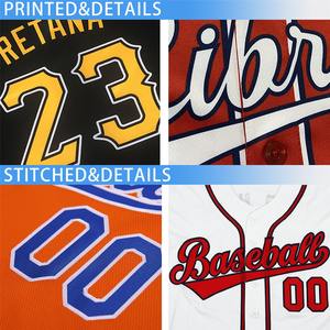 Maillot de baseball uni, teint uni, respirant, col en V, uniforme boutonné pour baseball et softball avec logo et couleur personnalisés - Product Image 6