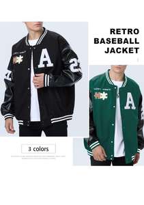 Dernières vestes universitaires pour hommes de la marque, qualité supérieure, col montant, imperméables, respirantes, réversibles, pour l'hiver - Product Image 4