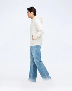 Sudadera Clásica con Capucha en Tono Neutro Suave con Bolsillo Tipo Canguro, Sudadera de Algodón para Hombre para Pedidos al por Mayor y Marca Privada - Product Image 4