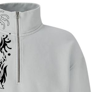 Sweat-shirt à demi-zip pour homme avec poche brodée, de haute qualité, à bas prix, avec couleur et design personnalisés, séchage rapide, service OEM - Product Image 4