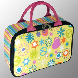 儿童玩具包旅行箱玩具包黄麻棉储物袋皮革手柄定制印花染色朱特科顿旅行箱