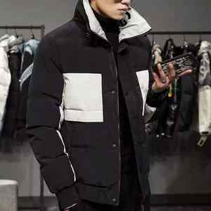 Offre spéciale, service OEM, veste d'hiver rembourrée imperméable en polyester/nylon sur le devant, sur mesure, chaude - Product Image 2