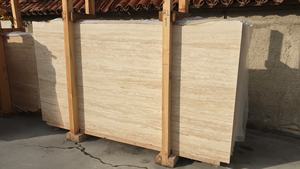 Dalles de travertin brun jaune Cem Marble de 2 cm d'épaisseur, modèles variés, finition polie, découpe sur mesure, design moderne, utilisation au sol des hôtels, origine Denizli - Product Image 3