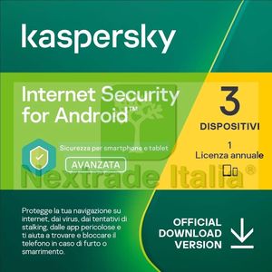 Kaspersky Internet Security per Android 2024 - 3 Dispositivi - 1 Anno VERSIONE UE - Product Image 1