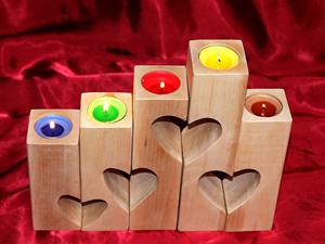 Bougeoir en bois à six colonnes, idéal pour la décoration intérieure, centre de table et éclairage festif, fabriqué à la main en Inde - Product Image 3