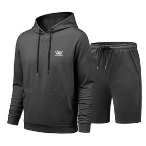 Offre Spéciale de service OEM Ensemble de sweats à capuche et short pour hommes vente en gros Ensemble de sweats à capuche pour hommes avec logo personnalisé - Product Image 1