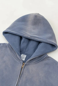 Sweat-shirts décontractés pour hommes de haute qualité OEM/ODM, lavage à l'acide, style personnalisé, dernier modèle, 100% coton, polaire, motif uni, fabriqué - Product Image 4